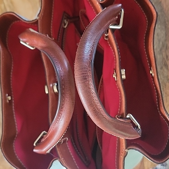 Dooney & Bourke White/Light Blue Lizard Satchel - Picture 6 of 17